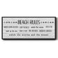 Rules of the Beach - Floater Framed Canvas Print