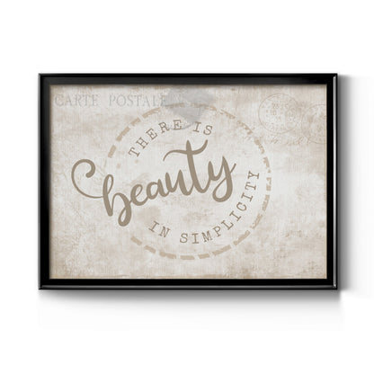 Beauty in Simplicity - Modern Framed Canvas Print