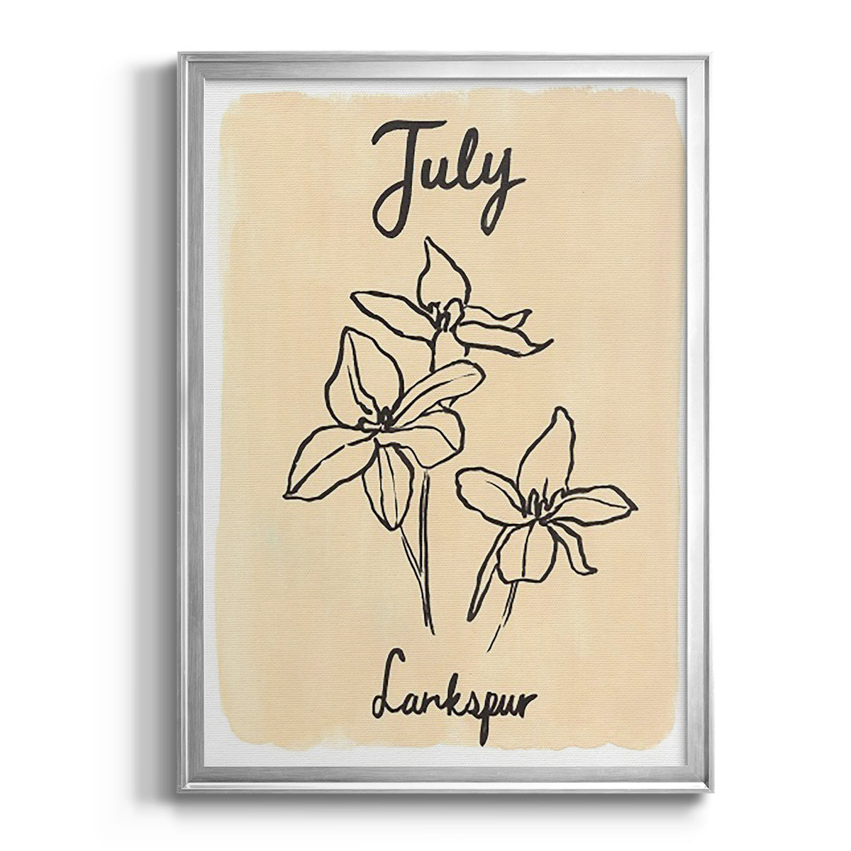 Birth Month VII - Modern Framed Canvas Print