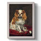 Impressionist dog portrait painting by Édouard Manet printed on canvas in an ornate champagne frame with a vertical orientation.