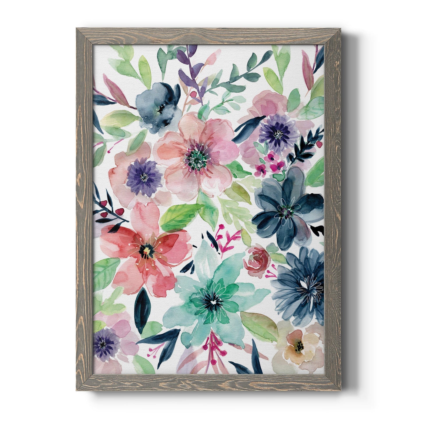 Cool and Serene - Barnwood Framed Canvas Print