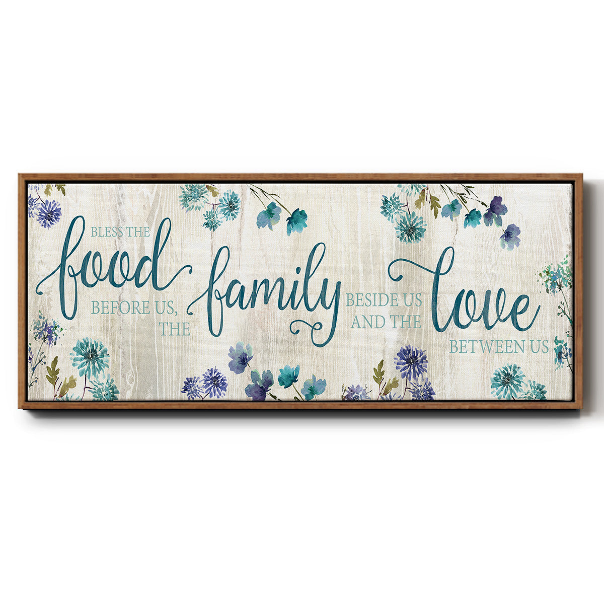 Food Family Love - Floater Framed Canvas Print