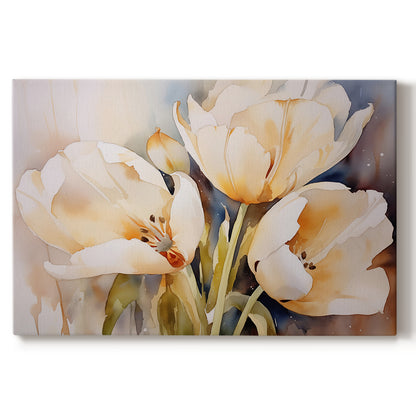 tulips,flowers,watercolor,spring,bloom,petals,leaves,art,illustration,elegance,nature,beauty,soft colors,floral,botanical,garden,seasonal,painting,vibrant,freshness,serenity,creativity,still life,petals opening,color palette,graceful,peaceful,delicate,light tones,blooming flowers,soft hues,vivid colors,tranquil,inspiration