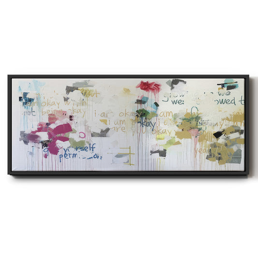 I'm Okay V - Floater Framed Canvas Print