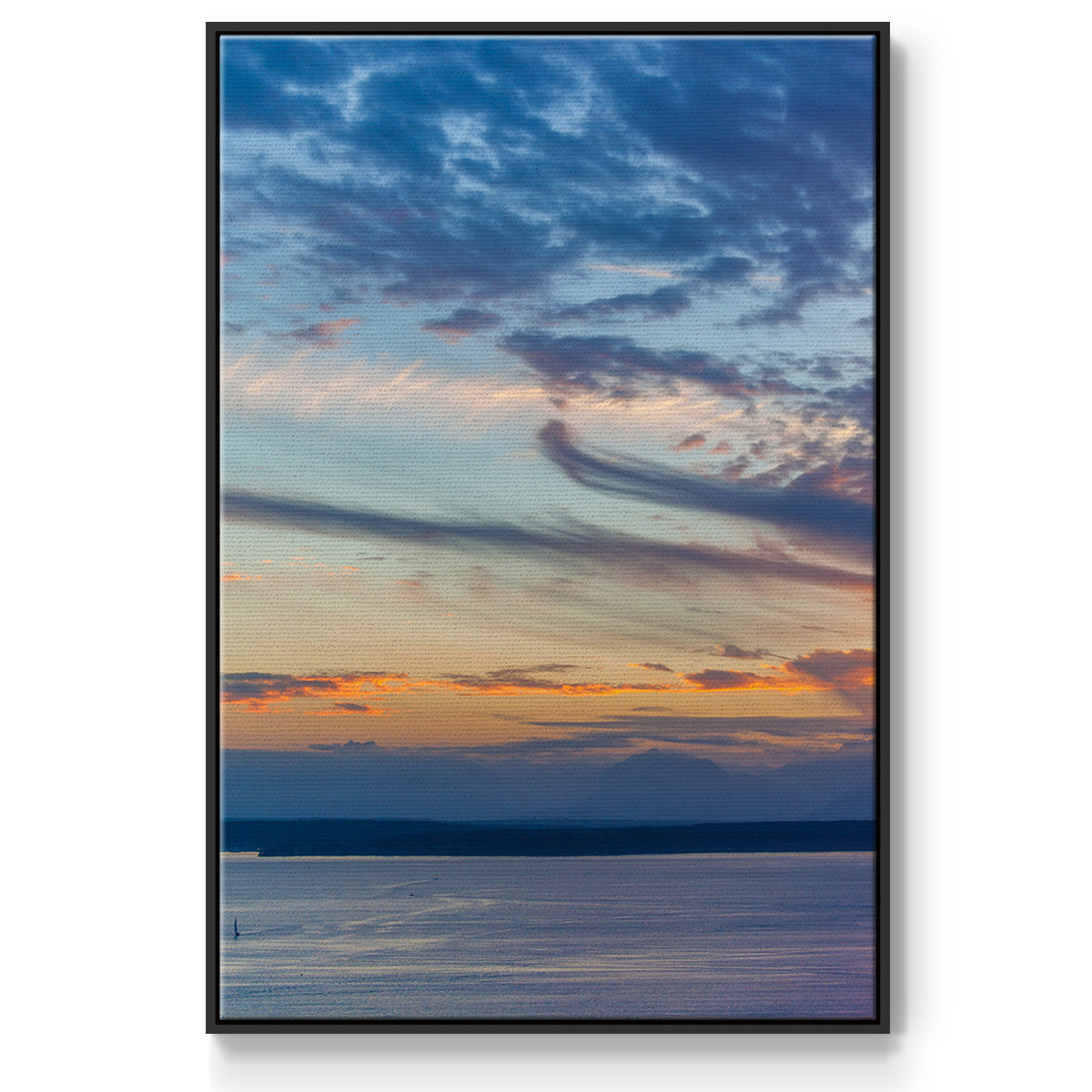 Cloud Variations - Framed Premium Gallery Wrapped Canvas L Frame - Ready to Hang