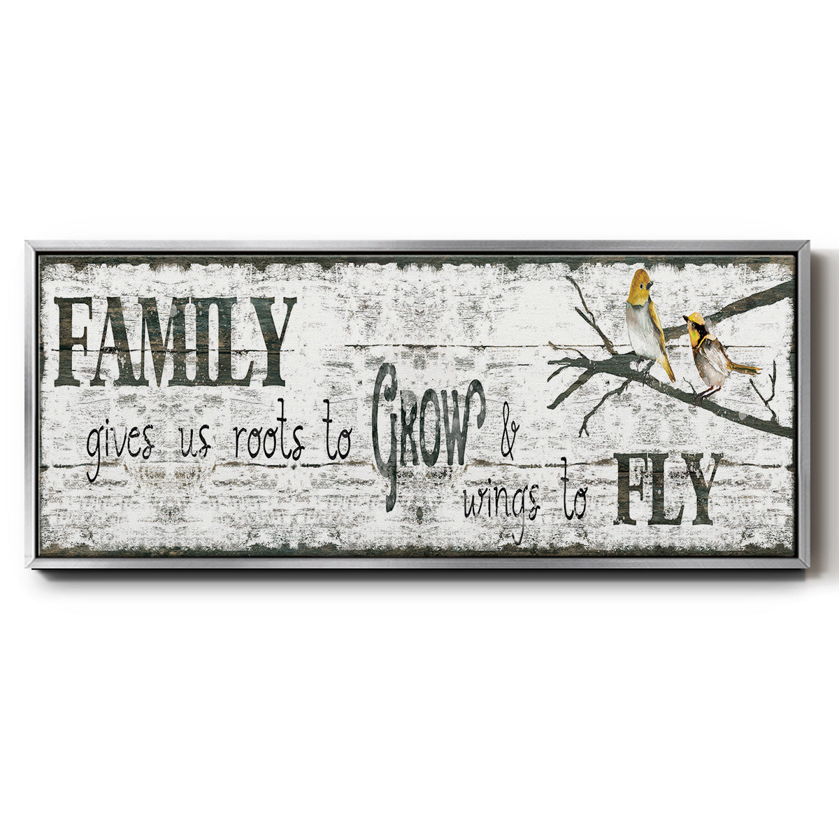 Family Gives Us - Floater Framed Canvas Print