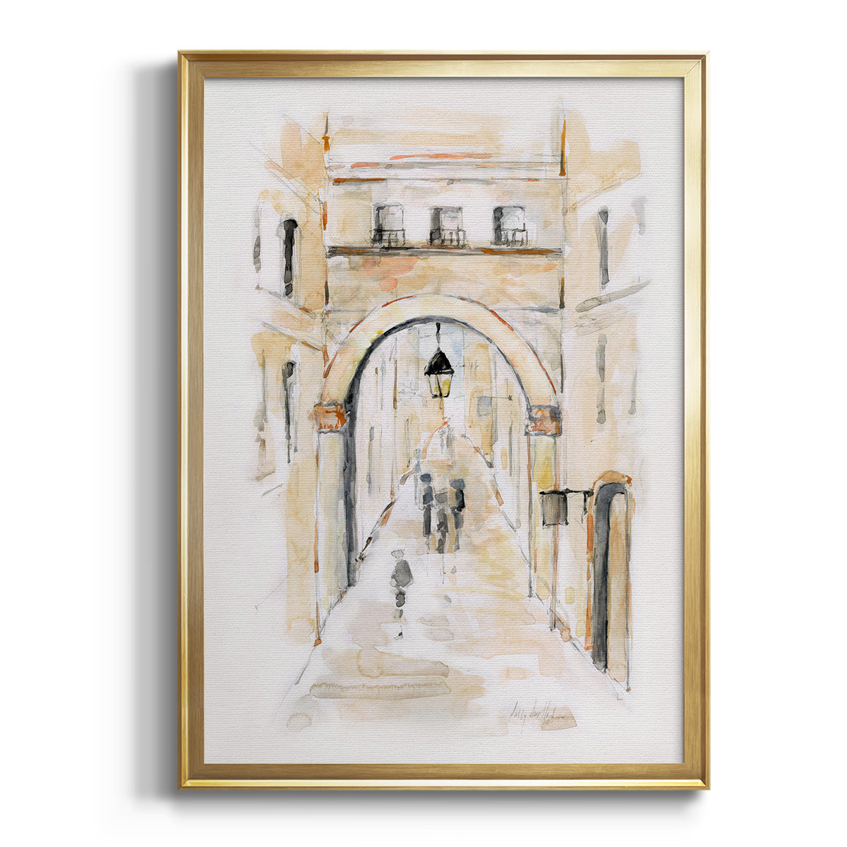 Venice Market Day I - Modern Framed Canvas Print