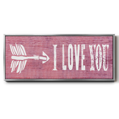 I Love You - Floater Framed Canvas Print