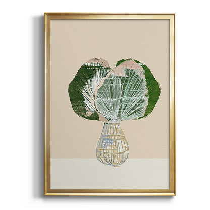 Woven Tropical Leaf I - Modern Framed Canvas Print