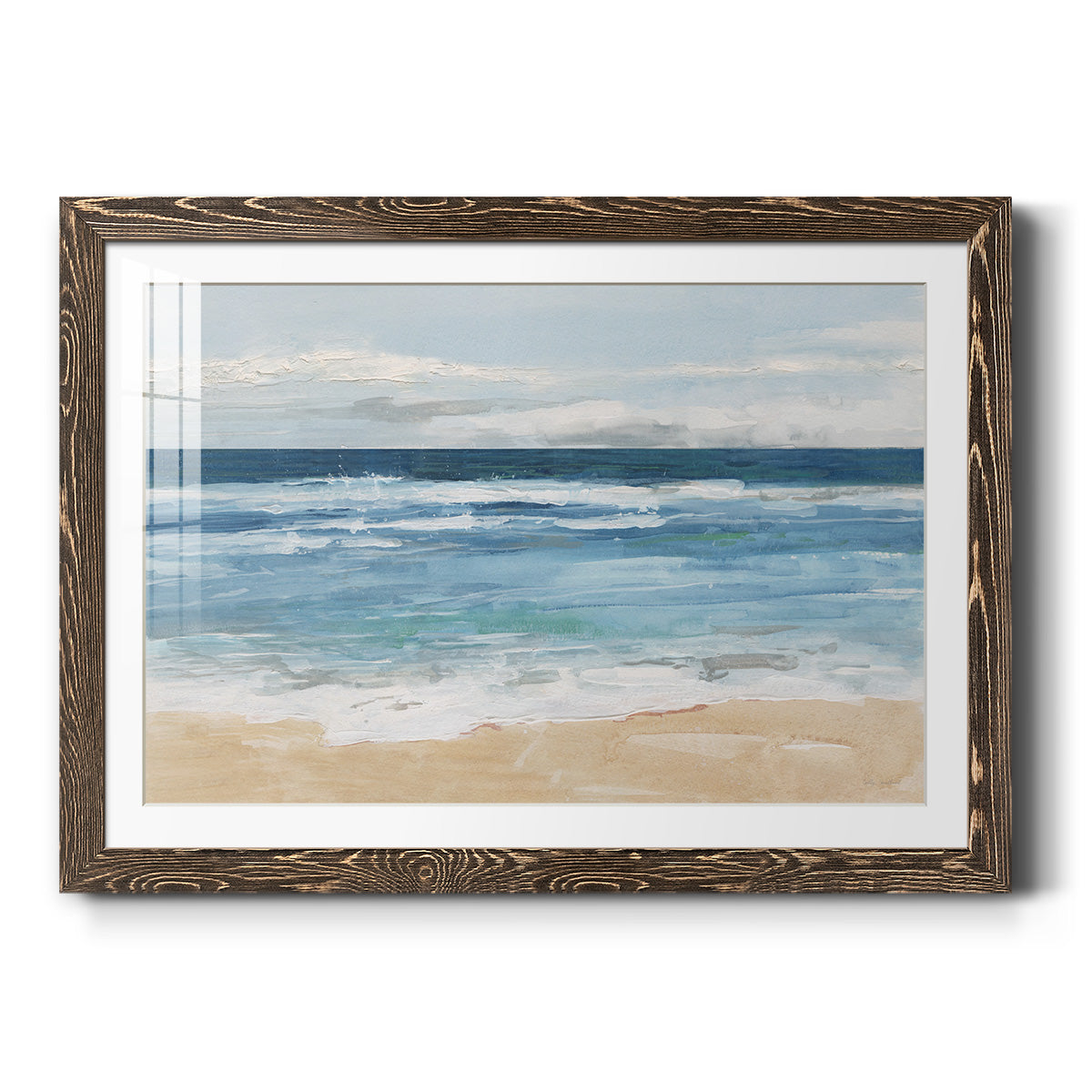 Ocean Waves II - Barnwood Framed Art Print