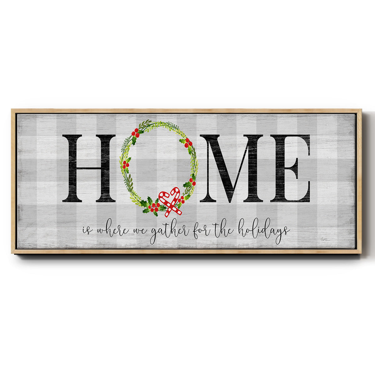 Gather for the Holidays - Floater Framed Canvas Print