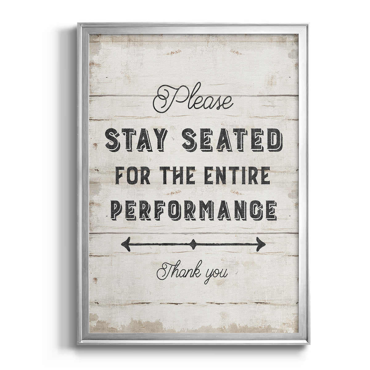 Please Stay Seated - Modern Framed Canvas Print