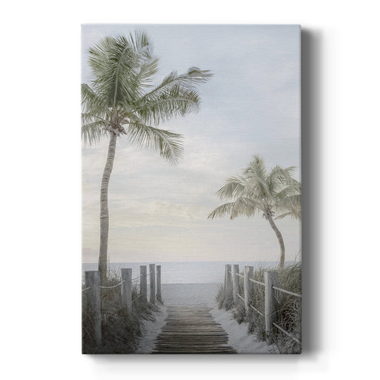 Palm Walk Premium Gallery Wrapped Canvas - Ready to Hang