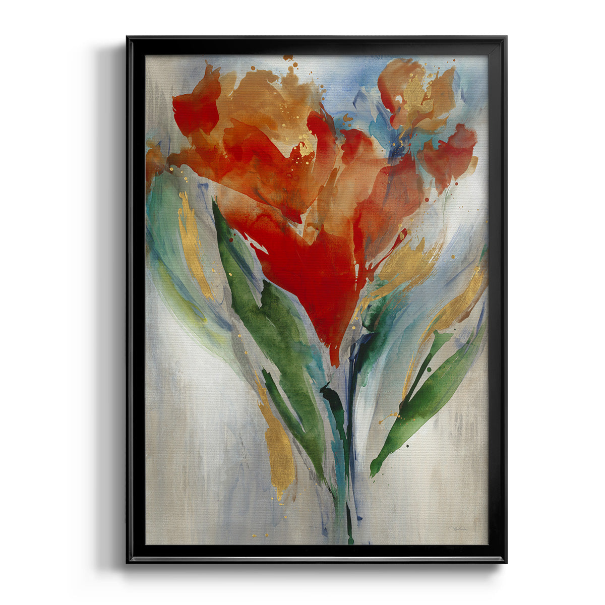 Wild Flower Bouquet - Modern Framed Canvas Print