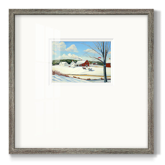 Winter Barn III Premium Framed Print Double Matboard