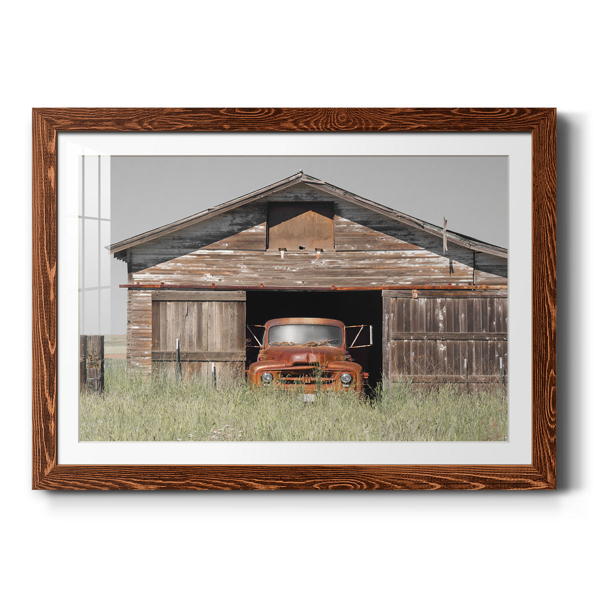 Vintage Ride - Barnwood Framed Art Print