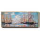 The Sea, Port in Amsterdam, 1874 - Floater Framed Canvas Print