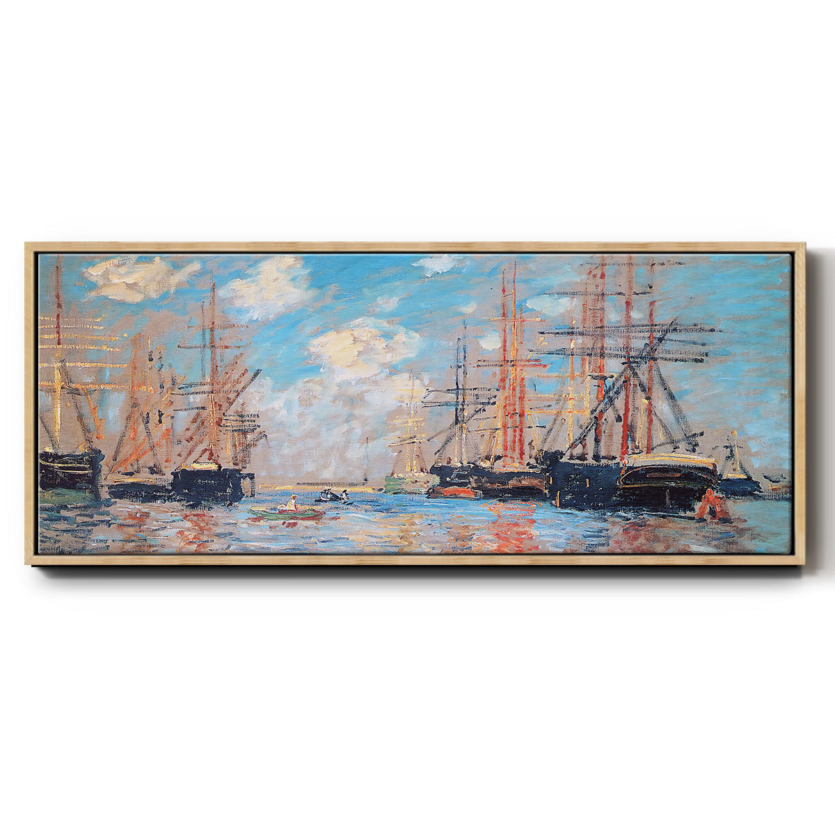 The Sea, Port in Amsterdam, 1874 - Floater Framed Canvas Print