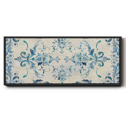 Border Damask - Floater Framed Canvas Print