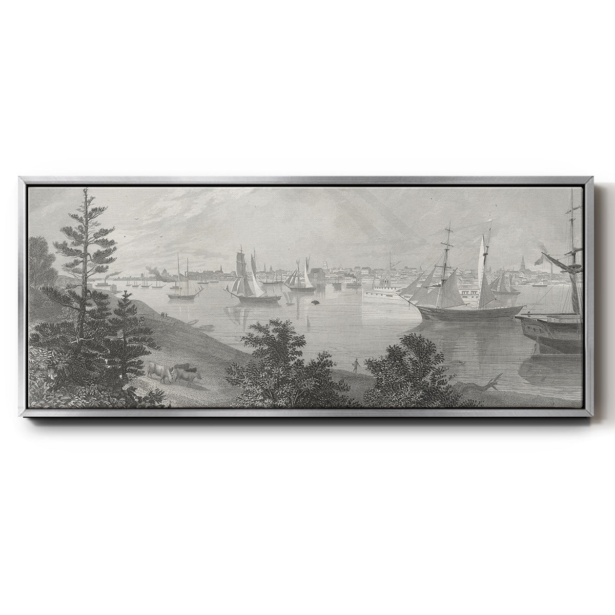 City of Detroit - Floater Framed Canvas Print