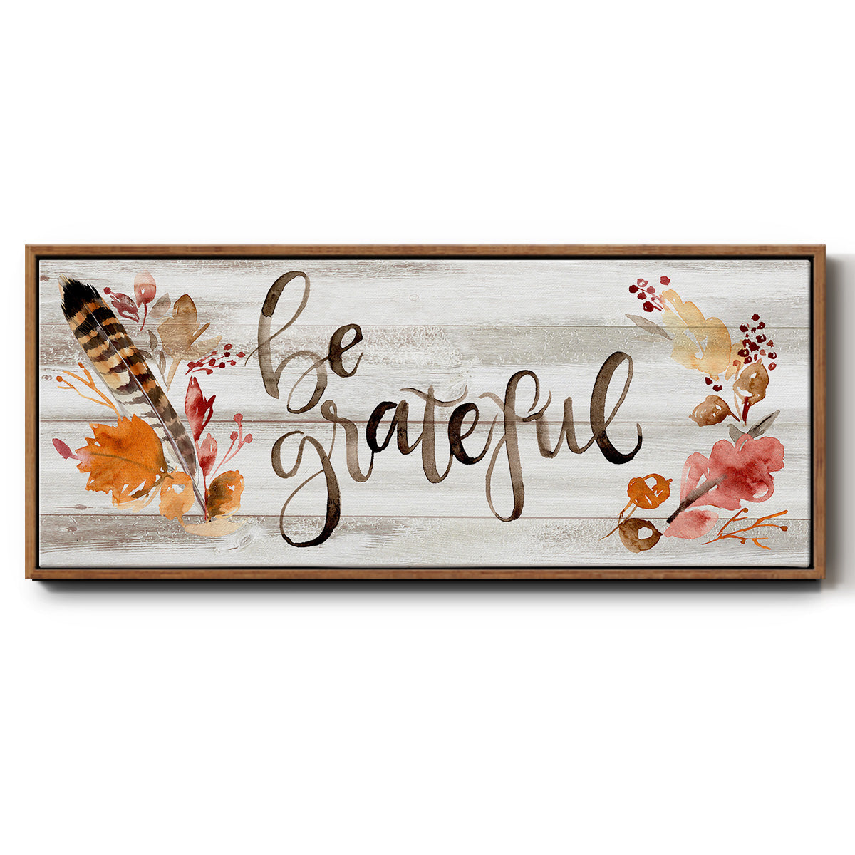 Grateful  - Floater Framed Canvas Print