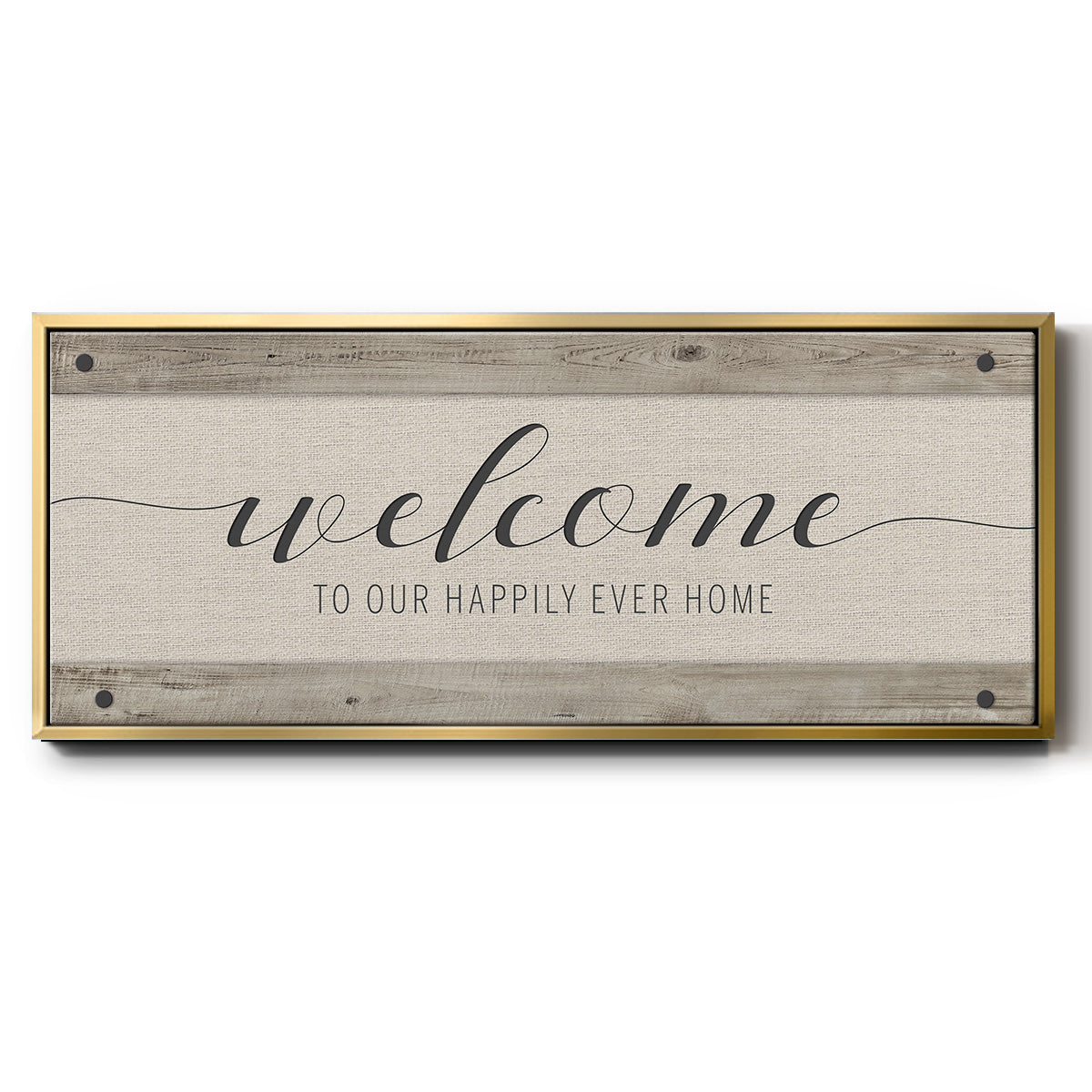Happily Home - Floater Framed Canvas Print