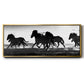 Icelandic Horses at Sunset - Floater Framed Canvas Print