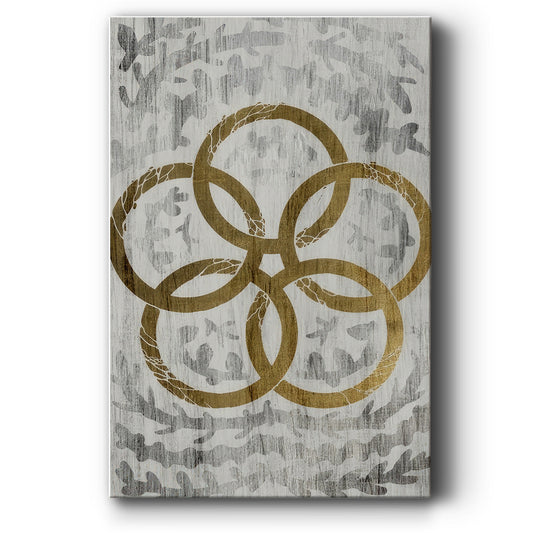 Five Golden Rings  - Gold Leaf Holiday - Canvas Art Print