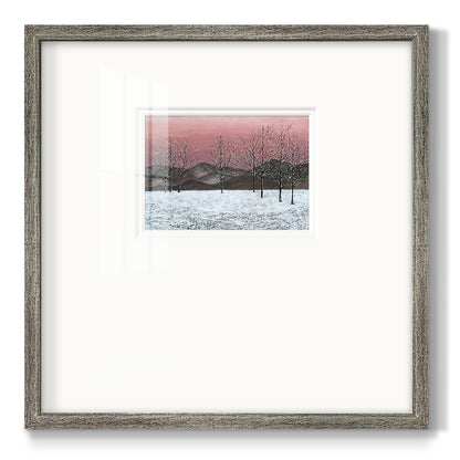 Sunset Snowfall II Premium Framed Print Double Matboard