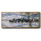 The Seine at Port Villez, Snow Effect, 1885 - Floater Framed Canvas Print