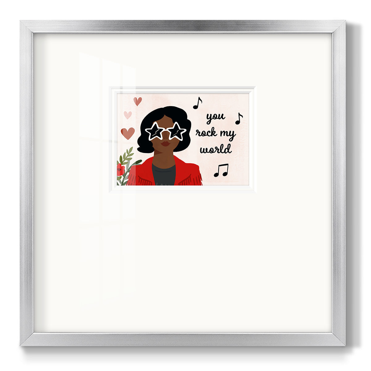 Darling Valentine Collection A - Double Matboard Framed Print
