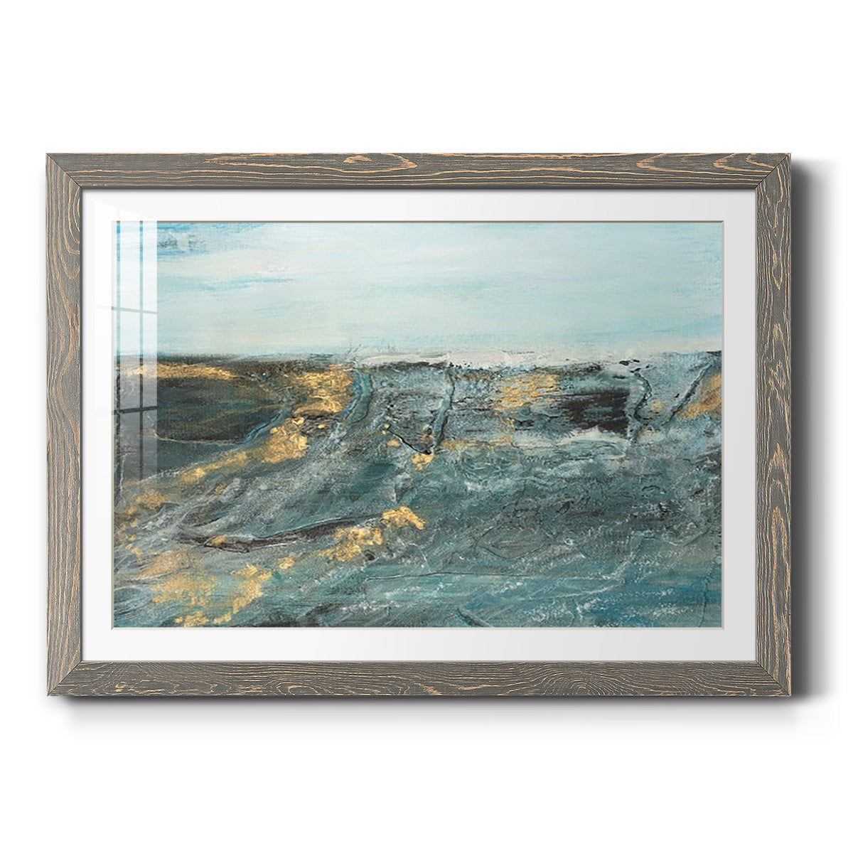 Flow of Love in Ocean I - Barnwood Framed Art Print