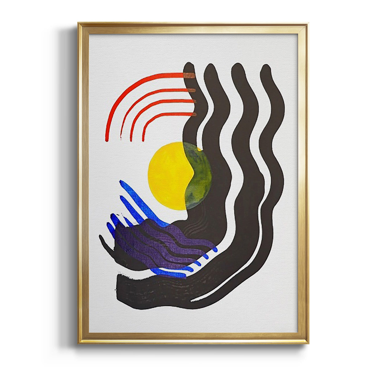 Shifting III - Modern Framed Canvas Print