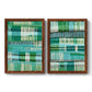 Teal Pattern I - Premium Framed Canvas 2 Piece Set - Ready to Hang