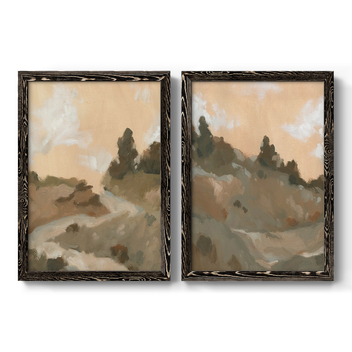 Hillside Walking Path I - Premium Framed Canvas 2 Piece Set - Ready to Hang