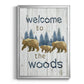 Welcome to the Woods - Modern Framed Canvas Print