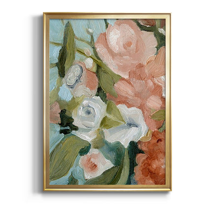 Bouquet Scatter II - Modern Framed Canvas Print