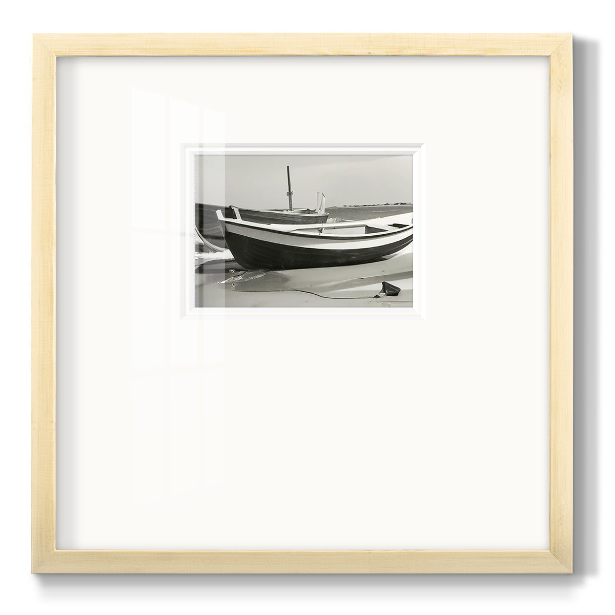 Vintage Rowboat I - Double Matboard Framed Print