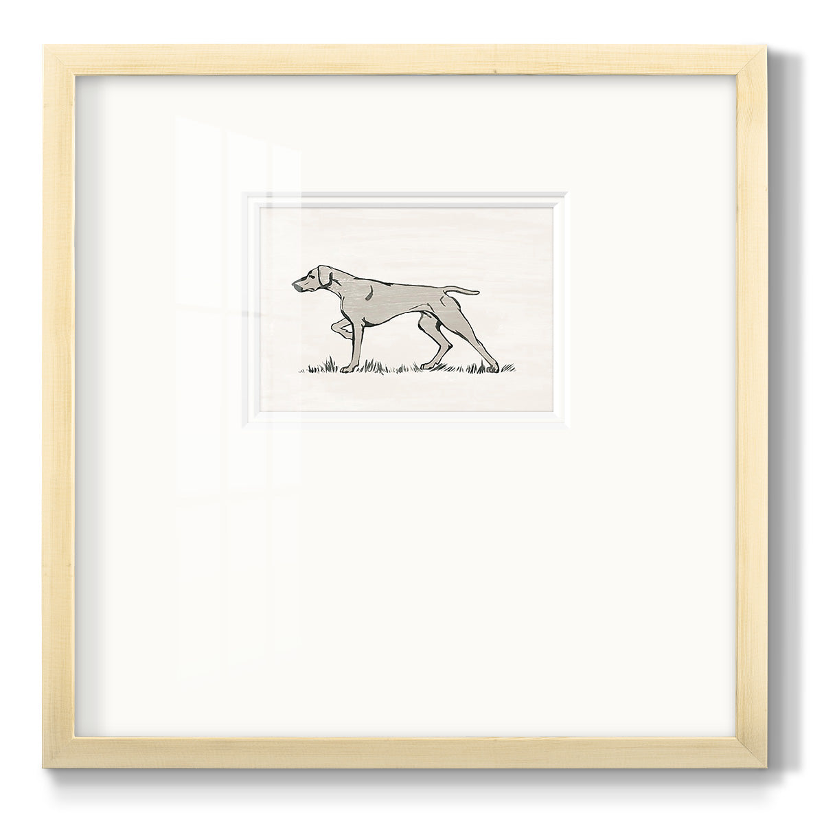 Neutral Pointer II - Double Matboard Framed Print