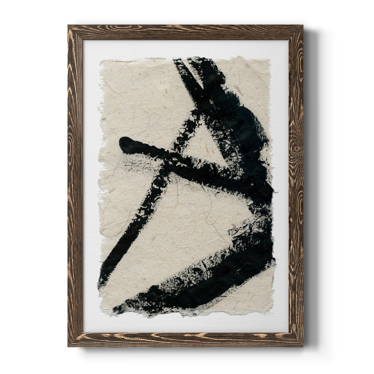 Lines Crossed I - Barnwood Framed Canvas Print