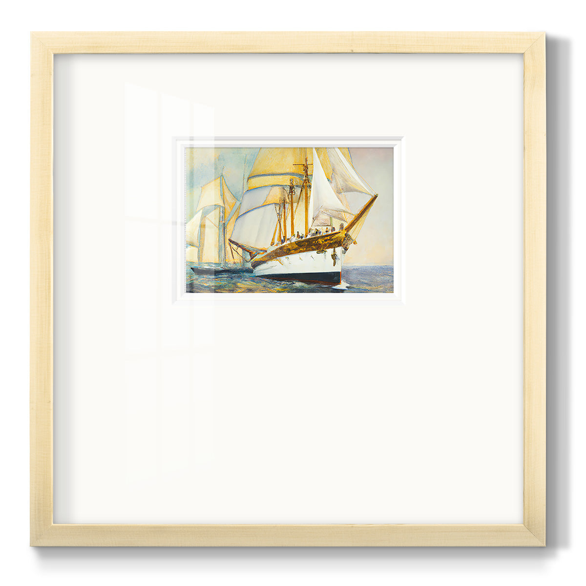 Golden Sail IV - Double Matboard Framed Print