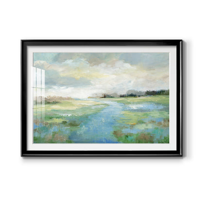 Winding Stream - Modern Framed Art Print