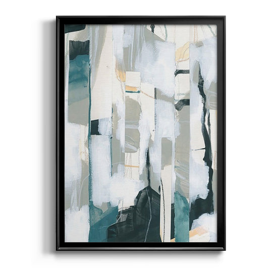 Sea Cavern Strata I - Modern Framed Canvas Print