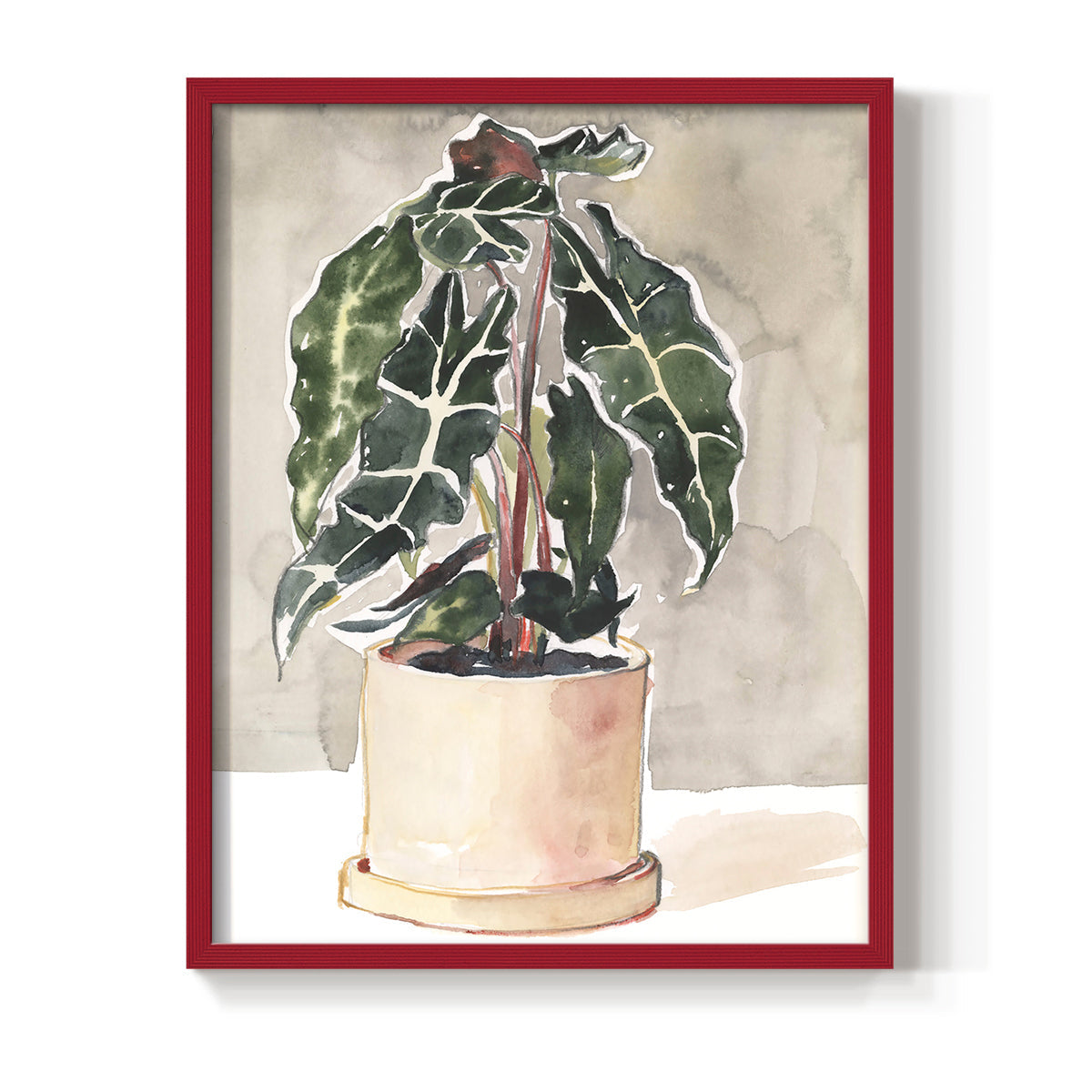 Potted Houseplant I - Restickable Framed Art Print