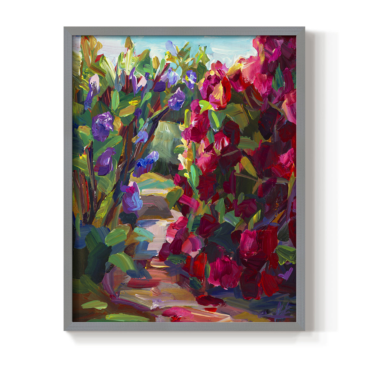 Lilacs & Rhodies - Restickable Framed Art Print