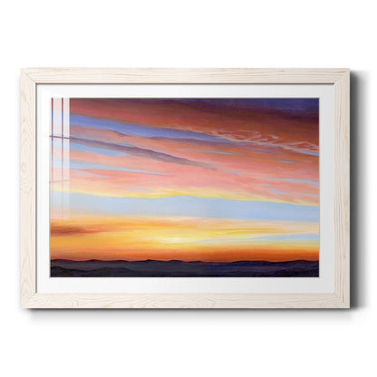 Ignited Dusk III - Barnwood Framed Art Print