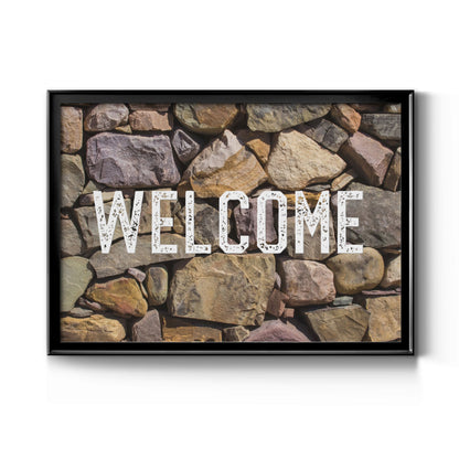 Rock Wall - Modern Framed Canvas Print