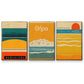 Summer Abroad I - Framed Premium Gallery Wrapped Canvas L Frame 3 Piece Set - Ready to Hang