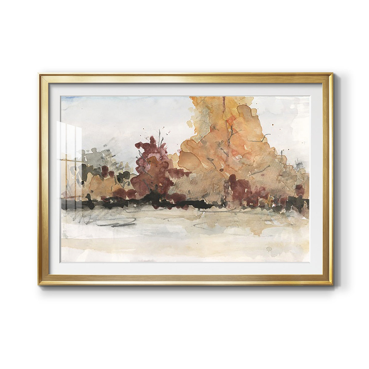 The Autumn View II - Modern Framed Art Print