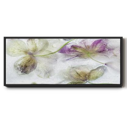 Frozen Floral IV - Floater Framed Canvas Print